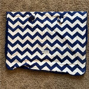 Navy and White Chevron Car Seat Canopy